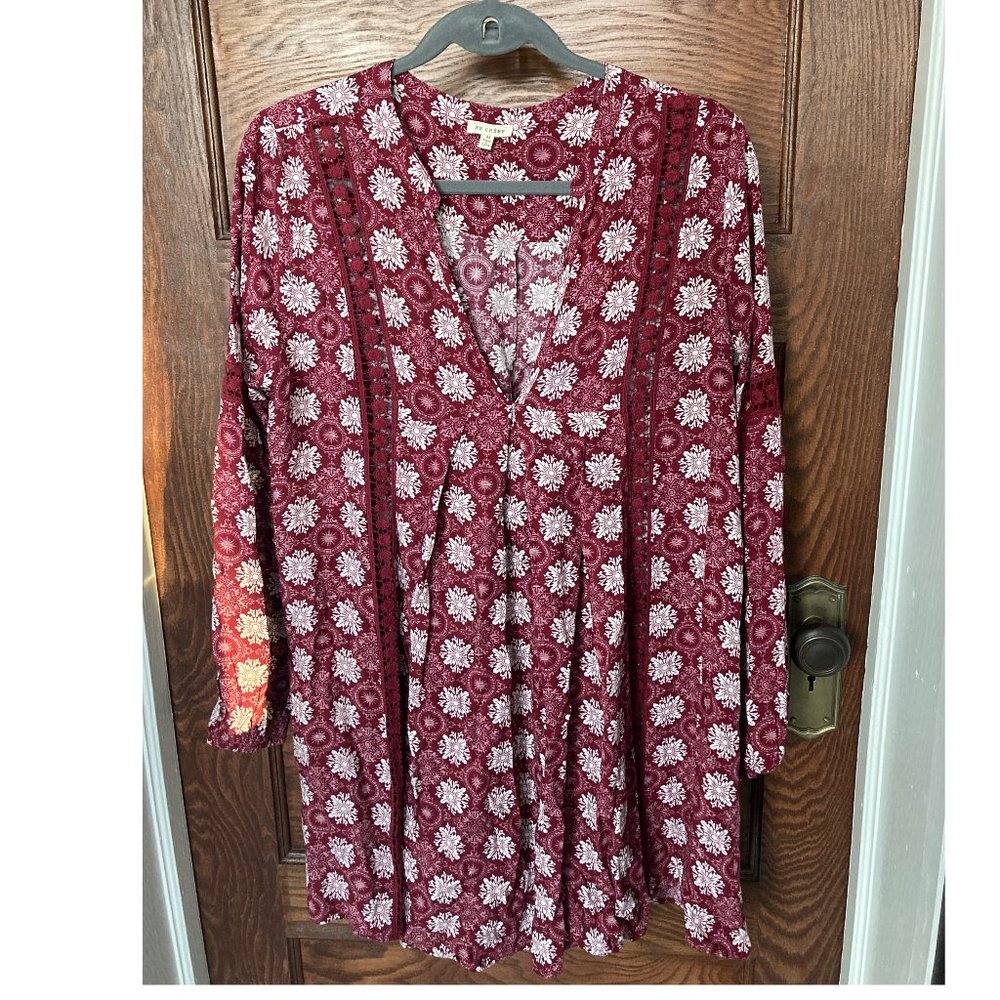 En Creme Boho Mini Dress Size M